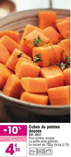 Croque Gel Cubes de patates douces offre