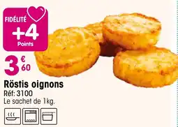 Croque Gel Röstis oignons offre