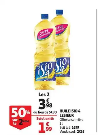 Auchan Huile Isio 4 Lesieur offre