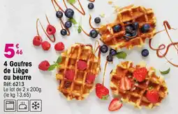 Croque Gel 4 gaufres de liège au beurre offre