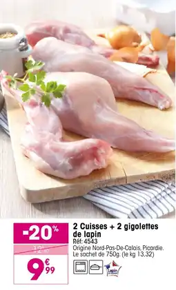 Croque Gel 2 cuisses + 2 gigolettes de lapin offre