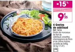 Croque Gel 4 Gratins de cabillaud offre