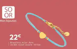 Carrefour Bracelets Acier doré offre