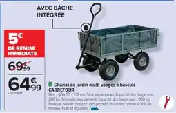 Carrefour Chariot de jardin multi usages à bascule CARREFOUR offre