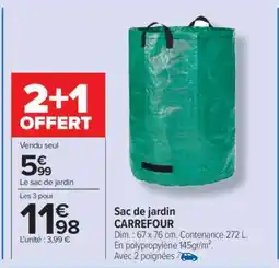 Carrefour Sac de jardin CARREFOUR offre