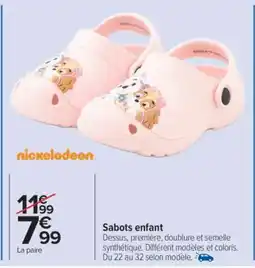 Carrefour Sabots enfant offre