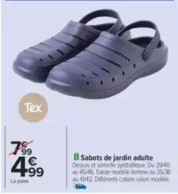Carrefour Sabots de jardin adulte offre