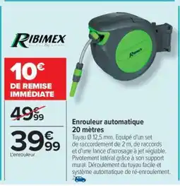 Carrefour Enrouleur automatique 20 mètres offre