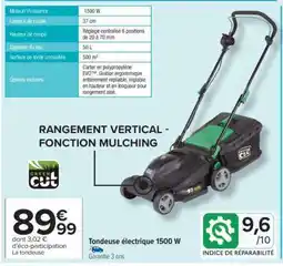 Carrefour Tondeuse électrique 1500 W offre