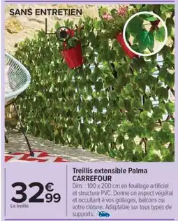 Carrefour Treillis extensible Palma CARREFOUR offre