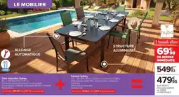 Carrefour Table extensible Sydney + Fauteuil Sydney offre