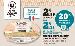 U Express Crepes de froment u de nos regions offre