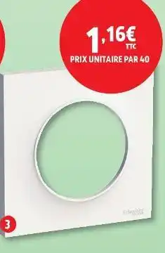 Screwfix Odace, plaque 1p blanc offre