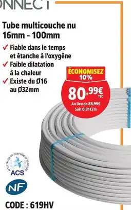 Screwfix Tube multicouche nu 16mm - 100mm offre