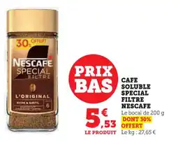 U Express Cafe soluble special filtre nescafe offre