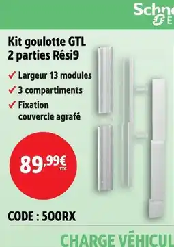 Screwfix Schneider electric kit goulotte gtl 2 parties rési9 offre