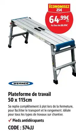 Screwfix Werner plateforme de travail offre
