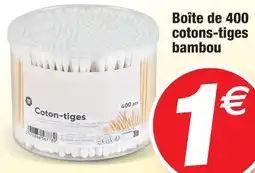 Bazarland Boîte de 400 coton-tiges bambou offre