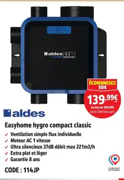Screwfix Aldes easyhome hygro compact classic offre