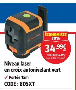 Screwfix Niveau laser en croix autonivelant vert offre
