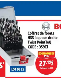 Screwfix Bosch coffret de forets hss à queue droite twist pointteq offre