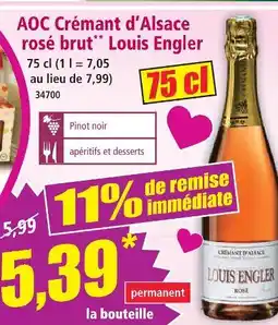 Norma Louis engler aoc crémant d'alsace rosé brut offre