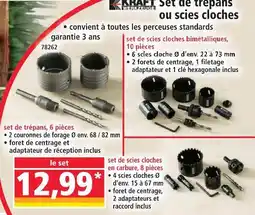 Norma Kraft werkzeuge set de trépan ou scies cloches offre