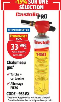 Screwfix Castolin chalumeau gaz offre
