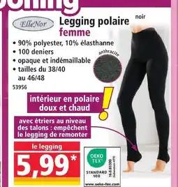Norma Ellenor legging polaire femme noir offre