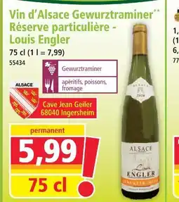 Norma Louis engler vin d'alsace gewurztraminer réserve particulière offre