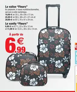 Bazarland Valise fleurs offre