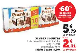 U Express Kinder country offre