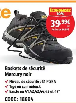 Screwfix Site baskets de sécurité mercury noir offre