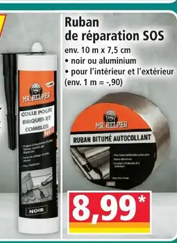 Norma Ruban de réparation sos noir offre