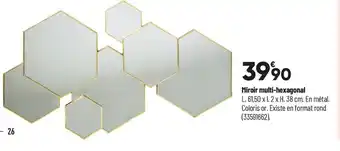 Bricorama Miroir multi-hexagonal offre