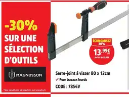 Screwfix Magnusson serre-joint à visser 80 x 12cm offre