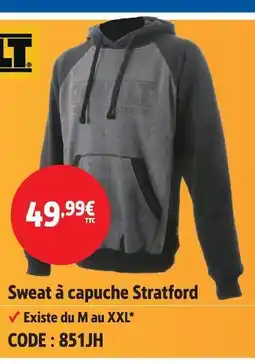 Screwfix Dewalt sweat à capuche stratford offre