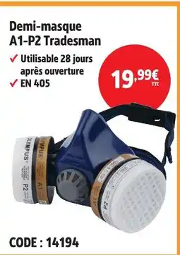 Screwfix Demi-masque a1-p2 tradesman offre