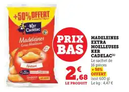 U Express Madeleines extra moelleuses ker cadelac offre