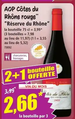 Norma Réserve du rhôn aop côtes du rhône rouge offre