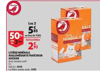 Litière Minérale Agglomérante Fraîcheur Auchan