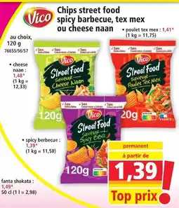 Norma Vico chips street food saveur cheese naan offre