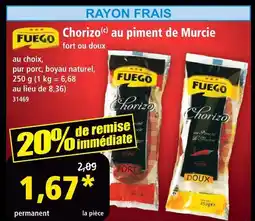 Norma Fuego chorizo au piment de murcie fort offre
