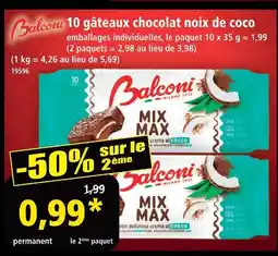 Norma Balconi 10 gâteaux chocolat noix de coco offre