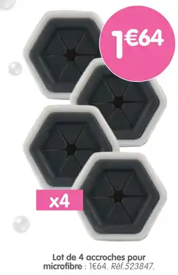 b&m Lot de 4 accroches pour microfibre offre