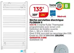 Weldom Noirot sèche-serviettes électrique flobain ii 500 w offre