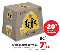 U Express Biere blonde leffe 6,6° offre