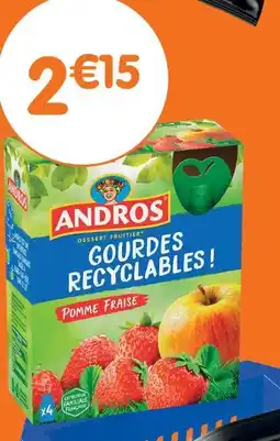 b&m Andros сompotes en gourde - pomme fraise offre