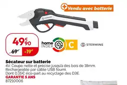 Weldom Sterwins sécateur sur batterie offre