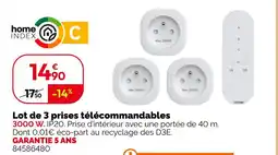 Weldom Lexman lot de 3 prises télécommandables offre